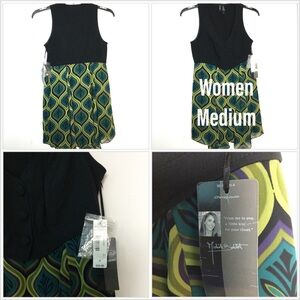 Women’s Bisou Dress M Medium 8 - 10 Sleeveless Vest Lightweight Black NWT